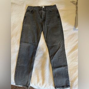 Agolde Pinch High Waist Denim- gray/washed black color